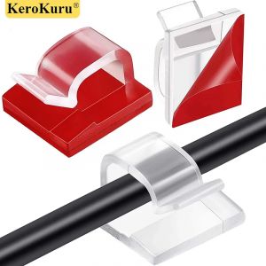 Organisateur de câbles auto-adhésifs, Clips, support enrouleur de fil, écouteurs, souris, Clip de