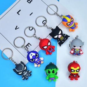 Marvel dessin animé porte-clés Spiderman Iron Man chauve-souris Hulk Thor Anime Avengers porte-clés