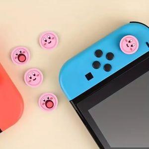 Poignées de pouce en Silicone rose, 4 pièces/lot, capuchons de Joystick analogiques pour Joy Con