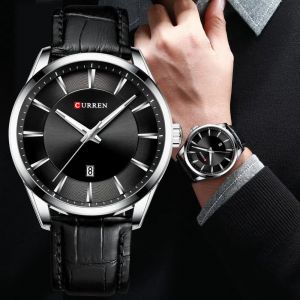 CURREN montres à Quartz pour hommes bracelet en cuir montres pour hommes haut de gamme marque