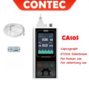 CONTEC CA10S Capnographe CO2 end-tidal ETCO2 + taux de respiration de r&eacute;p&eacute;ration Chargeable adulte