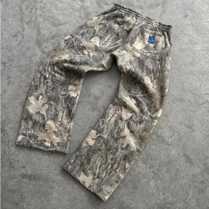 Y2K Streetwear MenCamouflage motif imprim&eacute; haute rue Hip Hop pantalons de surv&ecirc;tement hommes