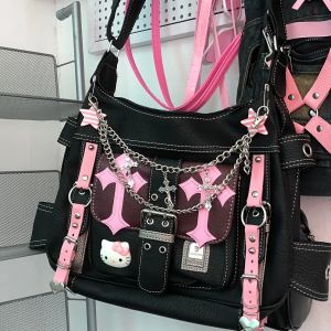Sacs à bandoulière rose Hello Kitty Sanurgente pour femmes, sac à main pour filles chaudes, sac