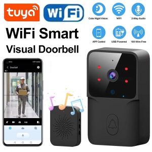 Tuya vidéo visuelle sonnette intelligente sans fil HD Vision nocturne caméra sécurité maison