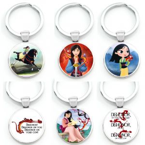 Mulan-Porte-Cl&eacute; avec Danemark ges Dragon de Film pour Femme, Pendentif, Anneau pour Sac &agrave; Dos,