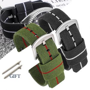 Bracelet élastique pour Seiko SKX007, bracelet de montre en Nylon pour Rolex pour Tudor militaire