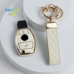 Juste de cl&eacute; de voiture pour Mercedes Benz, sac &agrave; cl&eacute;s, porte-cl&eacute;s, coque, accessoires, A, B, C, S,