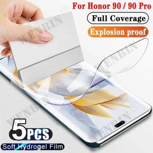 Film Hydrogel pour Honor 90 100 200 300 Pro Lite Magic 7 6 5 Pro Lite X9A X8A X7A X9B X8B X7B, 5