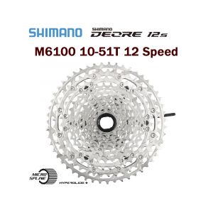 Shimano Deore M6100 51T vtt 12S Micro cannelure Cassette 10-51T VTT cliquet 12V K7 vélo 12 vitesses