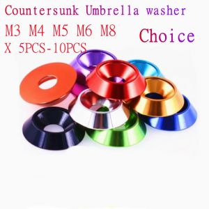 Parapluie frais&eacute; color&eacute; en aluminium M3 M4 M5 M6 M8, vis &agrave; t&ecirc;te plate Concave conique, rondelle &agrave;