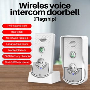 Visiophone Audio longue Distance sans fil 1000M, émetteur et récepteur vocal, sonnette d'interphone