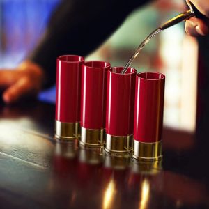 4 pièces/ensemble 12 jauge fusil de chasse coquille verres à boire eau verre à vin pour la chasse