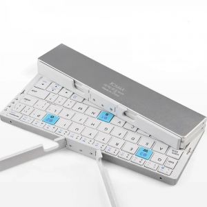 Jomaa clavier Bluetooth pliable clavier Rechargeable Mini clavier sans fil pliant clavier en