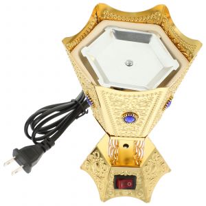 Brûleur d'encens électrique enfichable LED, minuterie, décor rétro, encensoir en fer, ornement