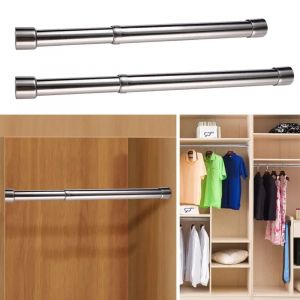 Garde-robe extensible en acier inoxydable, rail de Cisco réglable, tringle à rideau télescopique,