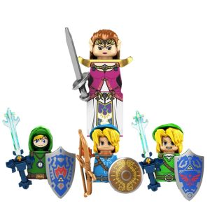 Ensemble la légende de Zeldaed, princesse de dessin animé Zeldaed liée, Mini figurines d'action,