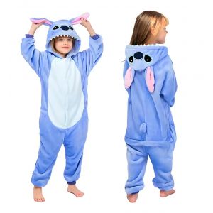 Costumes de cosplay anime Stitch pour enfants, combinaison de dessin animé animal pour enfants,