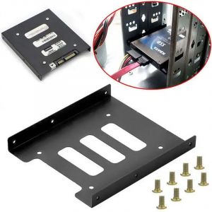 Adaptateur de montage en m&eacute;tal Ssd Hdd de 2.5 pouces &agrave; 3.5 pouces, support de vis de Base, support
