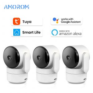 Tuya 1080P Wifi caméra intérieure 360 PTZ animal de compagnie bébé moniteur IR Vision nocturne Ai