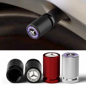 Bouchons de Valve de pneu de roue avec Logo de voiture, couvercles de tige pour Mercedes Benz AMG