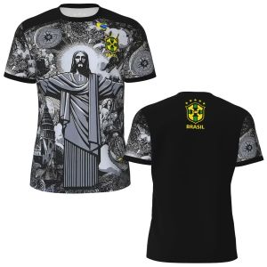 2024 Br&eacute;sil J&eacute;sus-Christ Le R&eacute;dempteur &Eacute;dition Sp&eacute;ciale Maillots De Football Respirant Pour Les
