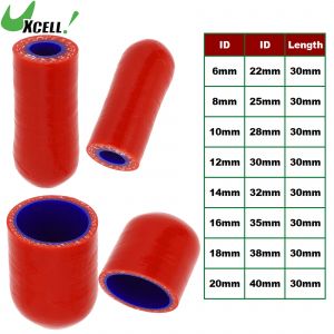 UXCELL 30mm longueur 6/8/10/12/16/18/22/25/30/32/35/40MM ID voiture Silicone caoutchouc tuyau embout