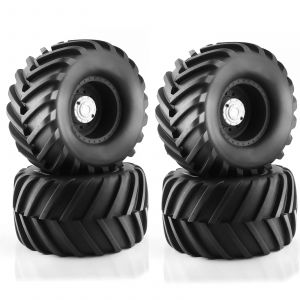 Jante de roue et pneus en caoutchouc pour voiture Monster Truck 1/10 RC Tamiya HSP HPI Kyosh HPI