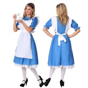 Costume Alice au pays des merveilles pour femmes, déguisement d'halloween pour adultes, Cosplay