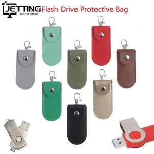 Porte-clés de protection en cuir pour clé USB, étui en poudre, clé USB, clé USB OTG, 1PC