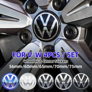 Autocollant de moyeu central de roue de voiture, 56/60/65/70/75mm, 4 pièces, pour VOLKSWAGEN Golf 5