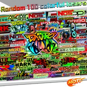 Autocollant réfléchissant Laser étanche pour moto, sept couleurs, accessoires pour Suzuki Yamaha