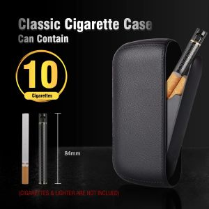 Étui porte-cigarette en cuir PU pour 10 pièces King Size 84mm, support ABS réutilisable pour femmes