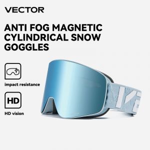 VECTOR marque Double couche Anti-buée Absorption magnétique cylindrique lunettes de Ski UV400 hommes