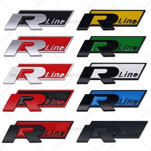 3D métal R ligne Logo Rline voiture emblème Badge autocollant coffre décalcomanies pour Volkswagen
