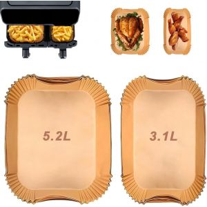 Papier parchemin pour friteuse à air, papier de cuisson compatible avec Moulinex EZ 901820   5,2/3,1