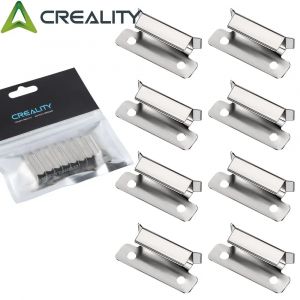 Creality Ender 3 Clips de lit en verre 8 pièces imprimante 3D 7mm Clips de lit argentés en acier