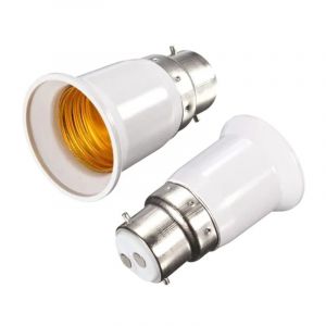 Convertisseur B22 &agrave; E27, adaptateur de douille de lampe, convertisseur de Base d'ampoule, ba&iuml;on&egrave;tes