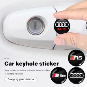 Autocollants de Protection pour trou de serrure de porte de voiture, emblème pour Audi Sport S line