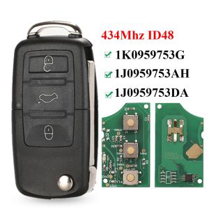 Jingyuqin – clé télécommande de voiture à 3 boutons, pour VW PASSAT Polo Skoda Seat Polo/Golf/Beetle