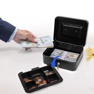 Tirelire en acier portable, mini coffre-fort à clés, tirelire, boîte à monnaie verrouillable