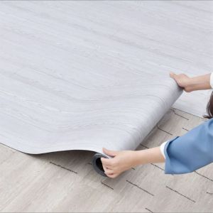 Papier peint rétro 3d en grain de bois, carrelage de sol imperméable à décoller et à coller,