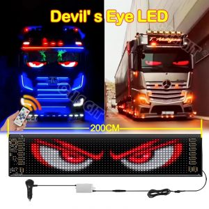 GRB LED matrice Pixel panneau oeil du diable camion signe t&eacute;l&eacute;commande d&eacute;filement Animation LED