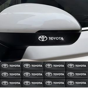 Autocollants créatifs en métal argenté pour essuie-glace de fenêtre de voiture, logo toyota,