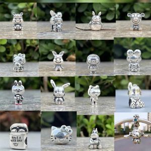 Fine 925 argent ajustement Original Bracelet Pandora Winnie ours tigrou balancent perles breloque