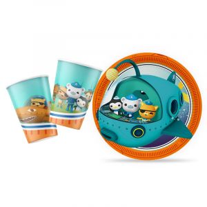 Couverts à thème Octonauts, décoration de fête pour enfants, fête d'anniversaire, tasse de bain pour