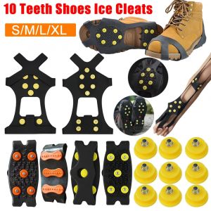 10 points neige glace griffe escalade anti-d&eacute;rapant pointes poign&eacute;es Crampons Sport chaussure