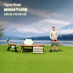 1/87 1/64 1/43 1/24 1/18 personnages d'anime barbecue Camping pique-nique Tables d'extérieur scène