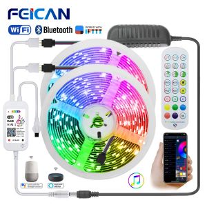 Bande Lumineuse LED Infrarouge Wifi, Bluetooth, Ruban Néon Flexible, Décoration de Noël, 10m, 20m,