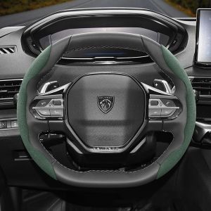Housse de volant &agrave; pression en daim, pour Peugeot 508 207 3008 2008 307 308 206 208 5008 301,