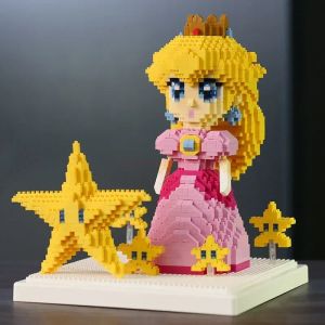 Disney pêche princesse No.2508 Super Micro blocs étoile rose fille Mini bricolage blocs de